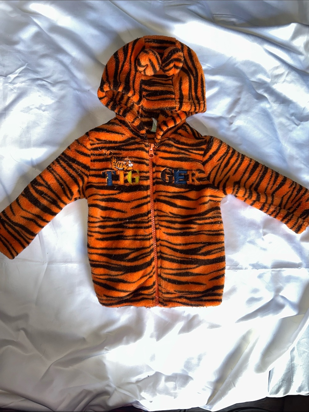 Disney Orange and Black Tigger Hooded Jacket